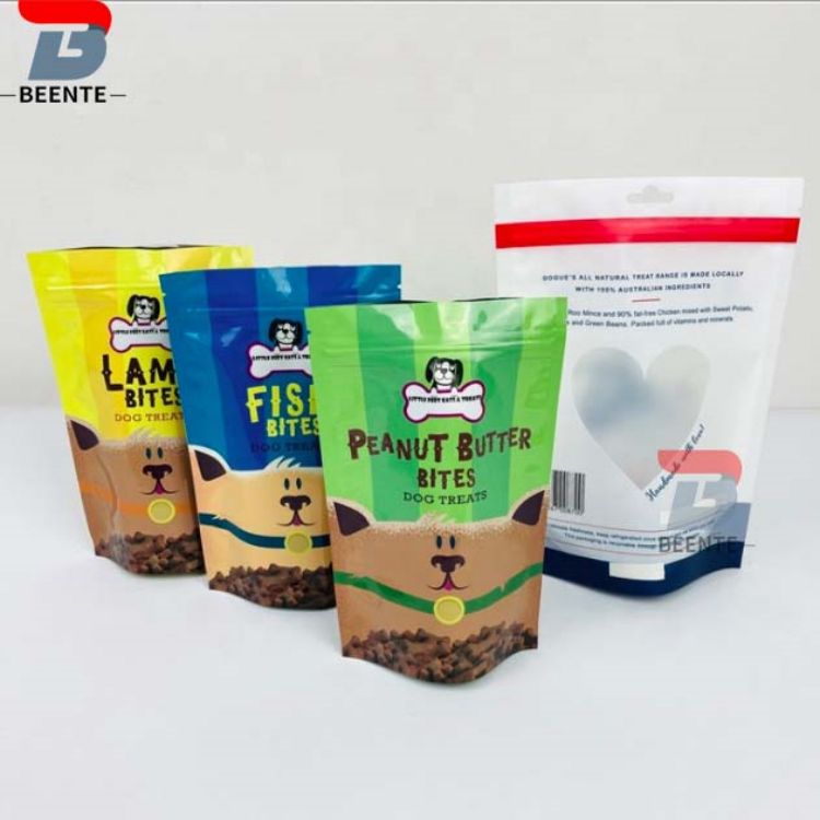 Pet Food Bag Plastic Kattebakken Emballage Taske Dog Treat Pet Food Emballage Stand Up Pouch