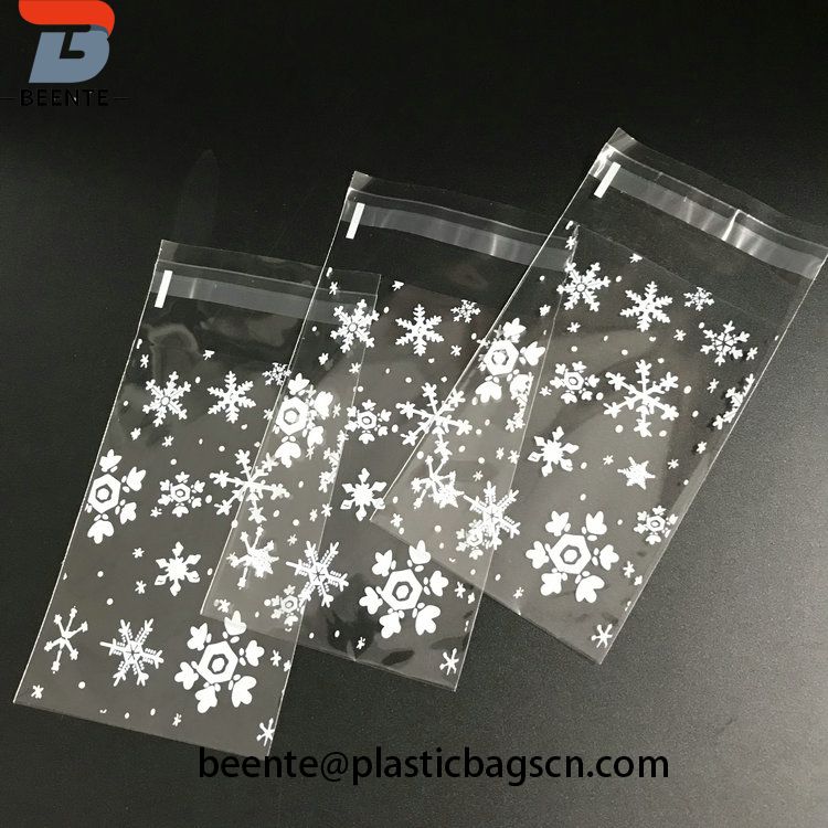 Snowflake Plastic Candy Biscuits Snack emballagepose